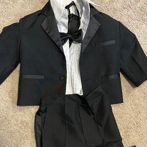 Black Formal Tuxedo Set with Bow Tie